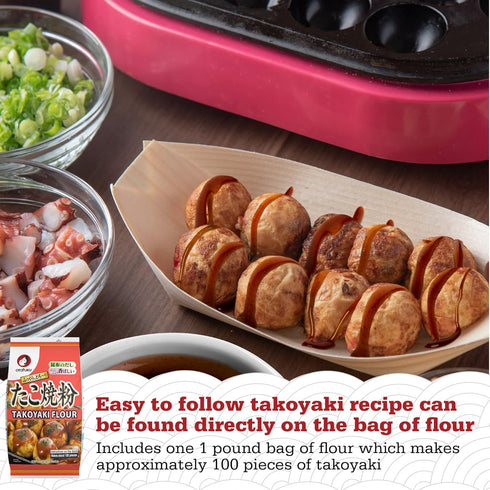 16 Oz (1 Otafuku Takoyaki Flour for Japanese Takoyaki Octopus Balls, Pound)