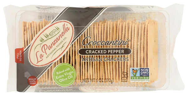 La Panzanella Mini Croccantini, Black Pepper, 6 Oz