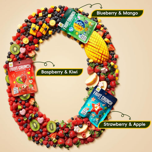 SUNGIVEN 6 Packs Freeze Dried Fruit Crisps Crunch Mixed Fruit Gluten Free Made with Fruit Vegan Healthy Snacks Ready