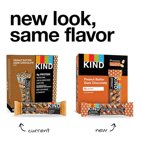 8g 1.4 ,4 Count KIND Bars, Peanut Butter Dark Chocolate, Protein, Gluten Free Bars, Ounce