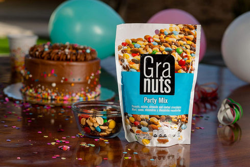 Granuts Party Mix Family Pack, Sweet Chocolate-Coated Candies, Soft Raisins, Crunchy Salted Peanuts, 7.05 Oz