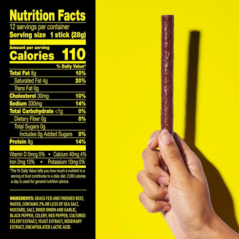 (Pack 12) 1 oz 9 Lorissa's Kitchen Smoke Show Seasoned & Smoked Beef Sticks - of Meat Sticks - Ready to Eat Protein