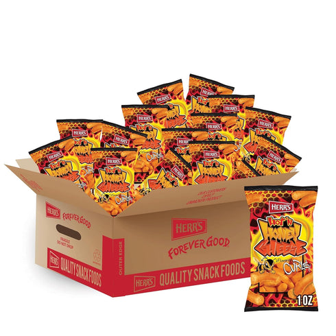Herr's Hot & Honey Cheese Curls, 1 Ounce (Pack of 42 Bags)