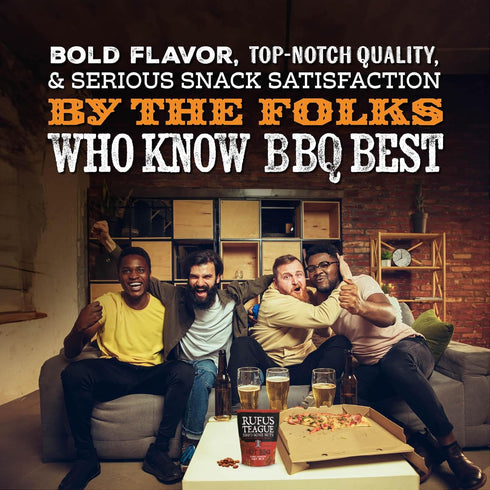 9 oz Rufus Teague Hot BBQ Honey Roasted Nuts Mix, Sweet & Spicy Almonds, Cashews & Pecans, Resealable Pouch (No