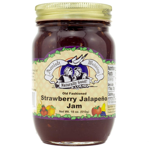 18oz (Pack 2) Amish Wedding Strawberry Jalapeno Jam