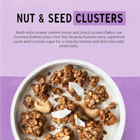 (3 8oz Purely Elizabeth Coconut Cashew Keto Granola, Made with Nuts and Seeds, Grain-Free, Gluten-Free, Non-GMO Ct