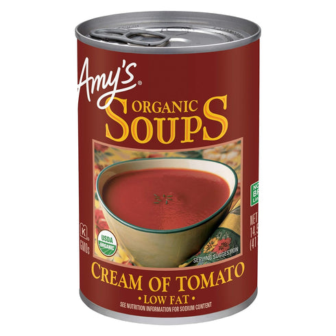 Amy's Soup, Organic Cream of Tomato, Low Fat, Gluten Free, 14.5 oz