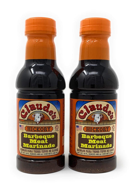 Claudes Hickory Barbeque Marinade, 16 Ounce Bottle, Pack of 2