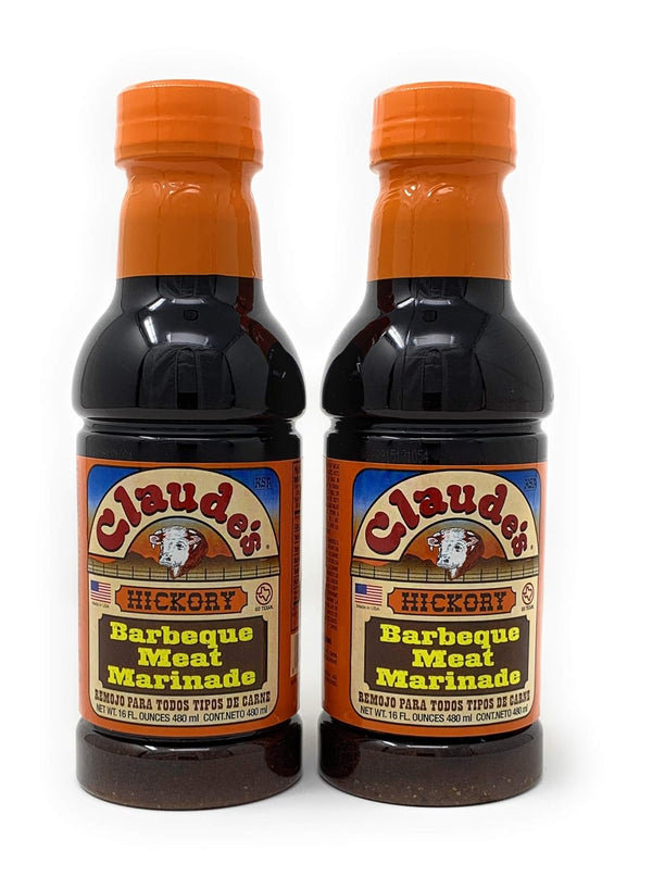 Claudes Hickory Barbeque Marinade, 16 Ounce Bottle, Pack of 2