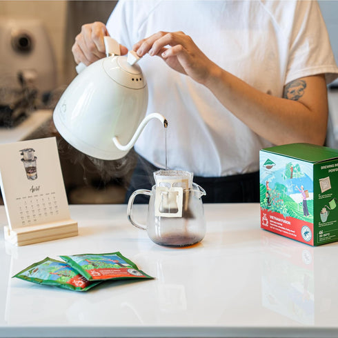 7 Conihat Drip Coffee Bags - Vietnamese Premium Arabica & Robusta Blend, Medium Roast, Chocolate & Fruity Notes, Smooth