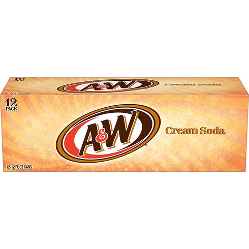 12 oz 12 pack A&W Cream Soda, fl cans