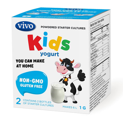 VIVO Kids Yogurt Starter (5 Boxes) Value Pack/Makes up to 30 quarts