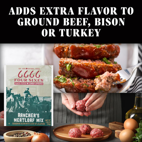 Generic 1.25 oz (Pack 12) Four Sixes Seasoning Ranchers Meatloaf Mix