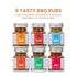 Set Set (Set 6) BBQ Rub Gift - Spice Gift in Premium Wooden Box - Great Grilling Gift for Father's Day, Christmas