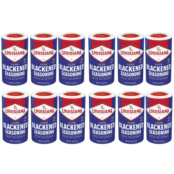 Louisiana Fish Fry - Blackened Seasoning (Pack of 12) Classic Flavor, Paprika,