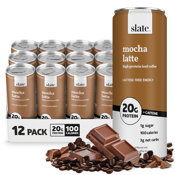 Slate Milk - High Protein Iced Coffee - Mocha Latte - 175mg