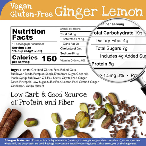 Pack 12 oz. (Pack 3) True North Granola Gluten Free Granola Variety - Maple Vanilla, First Date, & Ginger Lemon