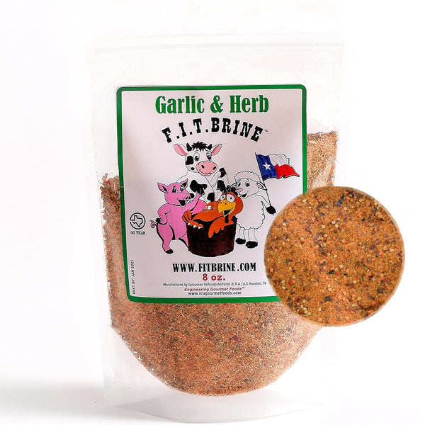 Flavor Infused Tenderizing (FIT) Brine - Garlic & Herb, 8oz | Premium