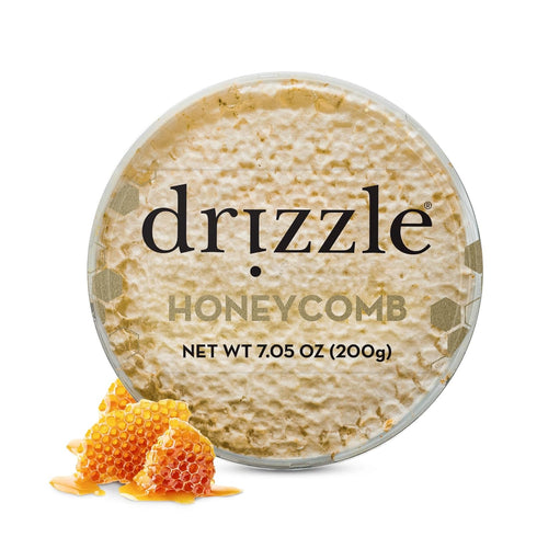 Drizzle Honeycomb - Raw All Natural Honey Comb, Edible Topping for Charcuterie,