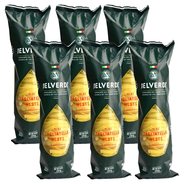 Delverde Artisan Made Tagliatelle Nests with Spring Water Certified Kosher 8.8oz 6 pack
