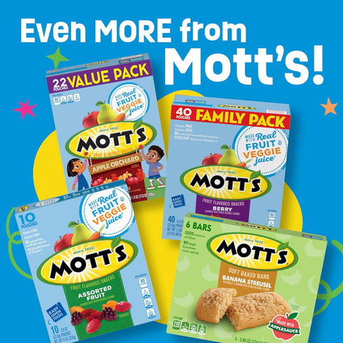 10 8 oz (Pack 8) Mott's Fruit Flavored Snacks, Animals Assorted Fruit, Gluten Free Snack, Ct
