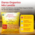 2lb Darsa Organics Mixed Lentils (Panchratna Dal) | USDA Organic, Non-GMO, Kosher | Superfood Rich in Protein & Fiber |