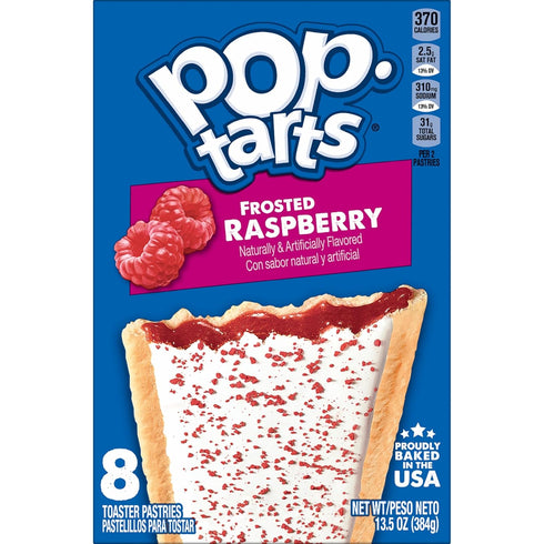 Pack, (8 Pop-Tarts Toaster Pastries, Breakfast Foods, Kids Snacks, Value Frosted Raspberry Pop-Tarts)