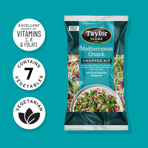 Taylor Farms 11 Sk Tf Mediterranian Crnch Chopped, Ounce