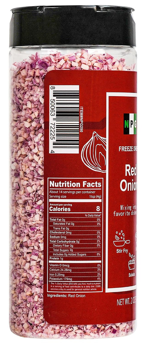 2 Oz, 19.61 Oz (580ml), 2 Oz NPG Freeze-Dried Red Onion Chinkiang Vinegar Fl and Dried Chopped Green Onions