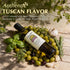 250ml Calizo Tuscan Herb Infused Olive Oil, Glass Bottle, Cold Pressed Extra Virgin EVOO with Real Basil, Oregano