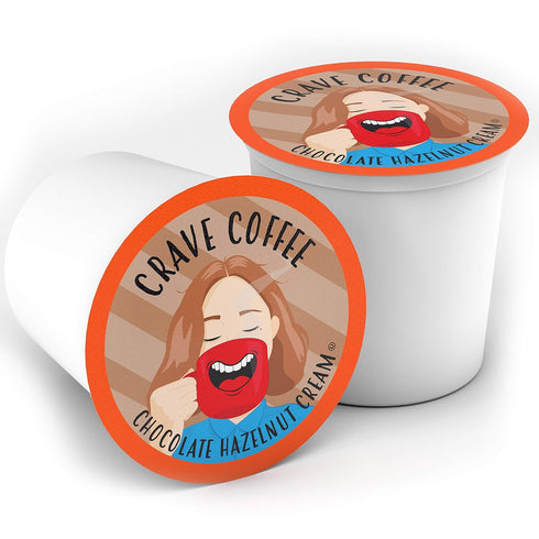 40 Count Crave Beverages Chocolate Hazelnut Creme Coffee Pods for Keurig K Cup Brewers