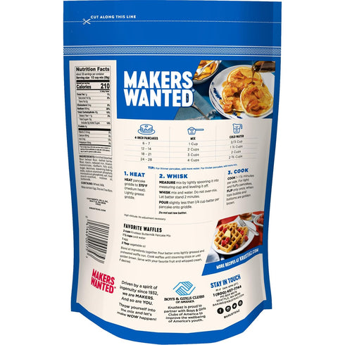 5 lb (Pack 6) Krusteaz Complete Buttermilk Pancake and Waffle Mix, Light & Fluffy, Bags