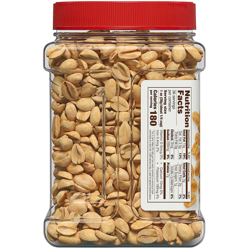 36 (Pack 2) Fisher Snack Sea Salt Dry Roasted Peanuts, Ounces, No Artificial Colors or Flavors