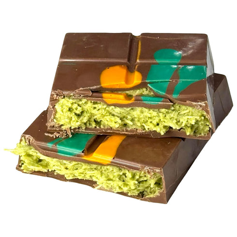 8.3 oz 235 Dubai Chocolate Bar. Velvet Pistachio Cream & Crispy Kataifi in Belgian Milk Chocolate | g