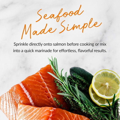 2.5 oz Fulton Fish Market Salmon Seasoning Sweet & Smoky Spice Blend for Grilled, Baked or Pan-Seared Fish, Custom