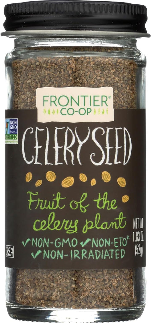 Frontier Co-op Whole Celery Seed, 1.83 Ounce Bottle, Great Texture in Salads,