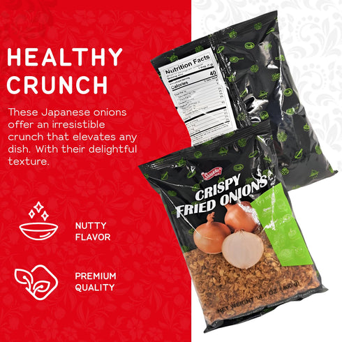 14.1 OZ Pack 1 Shirakiku Crispy Fried Onion | Japanese Crunchy Chopped Onions Topping | Ideal for Enhancing Asian