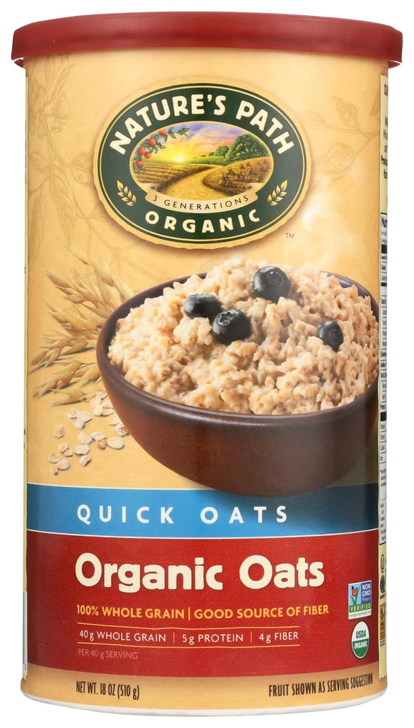 Natures Path, Oatmeal Quick Oats Organic, 18 Ounce
