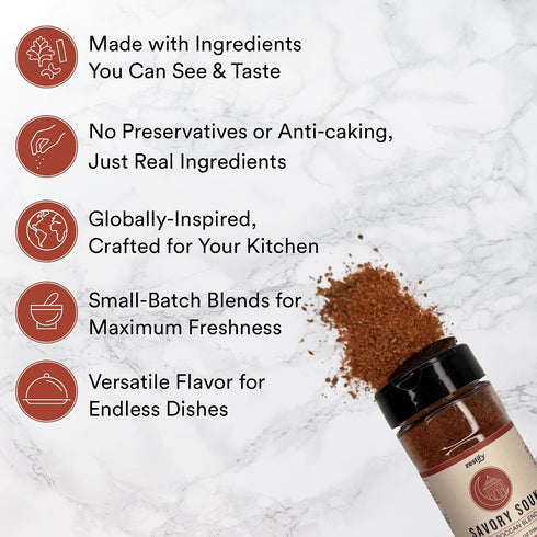 (4.2 oz Zestify Savory Souk Moroccan Seasoning Blend | Spice Mix for BBQ, Beef Stew, Slow Cooker, & Sheet Pan | Gourmet