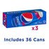 Pack 12 oz, 36 Pepsi Wild Cherry Soda, Fridge Bundle, fl Cans