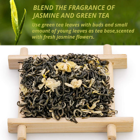 Oriarm Bi Tan Piao Xue Jasmine Green Tea 250g - Loose Leaf Chinese Green Jasmine Tea - Yuqian 3rd Grade