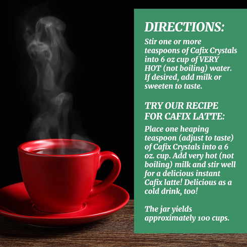 7.05oz (Pack 1) Cafix All Natural Instant Chicory Coffee Alternative, Great-Tasting, Rich and Bold, Zero Caffeine - Jar