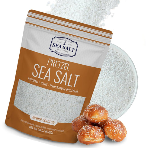 Pretzel Coarse Sea Salt for Soft Pretzels, Heat Resistant Bagel and Soft