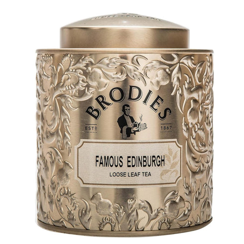 Brodies Tea, Famous Edinburgh Tea, Loose Leaf Black Tea Caddy Gift Tin