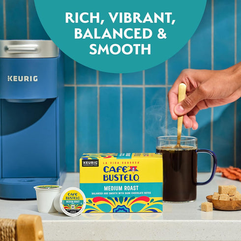 10 Count (Pack 6) Caf Bustelo Medium Roast, Single Serve Coffee Pods