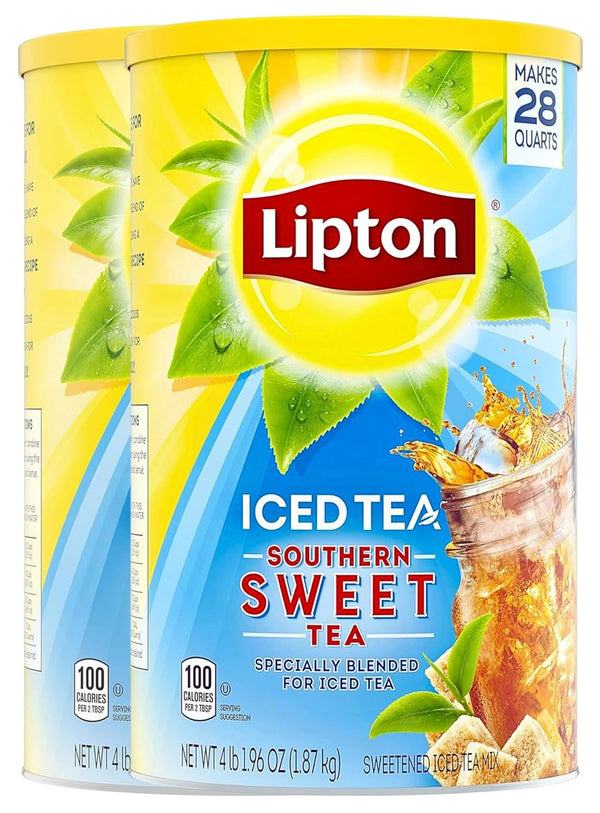 Lipton Southern Sweet Iced Tea Mix, makes 28 Quarts Per Canister, 2