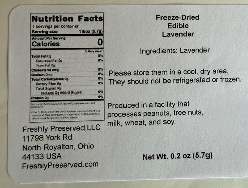 20 0.2 Oz Freshly Preserved Lavender Dried Flowers - Edible Lavender for Drinks Toppers, Cakes Decoration, Baking & DIY