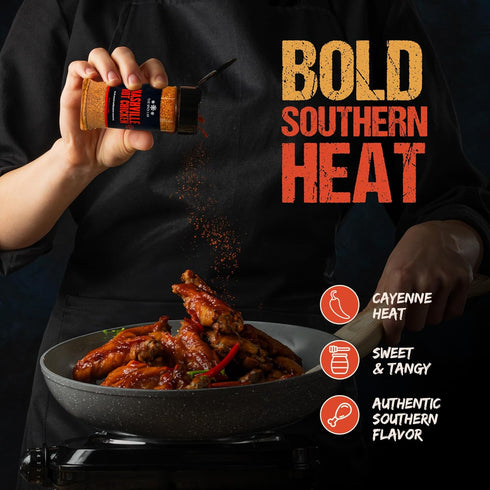 The Spice Lab Nashville Hot Chicken Seasoning - Gluten Free & Kosher All Purpose Spicy Dry Rub for Chicken - 6.5 oz