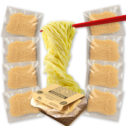 (8 PACK) Hakubaku Authentic Plain Ramen Noodles bulk Kaedama. Product of Japan. Good Asian Teriyaki cold noodles