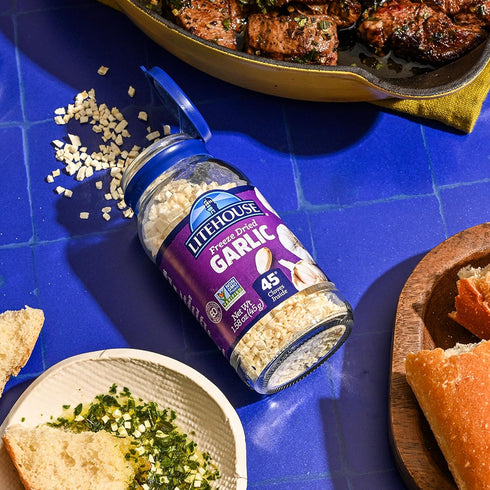 45 1.58 3-Pack Litehouse Freeze Dried Garlic - Garlic, Substitute for Fresh Garlic & Minced Garlic, Jar Equal to Garlic